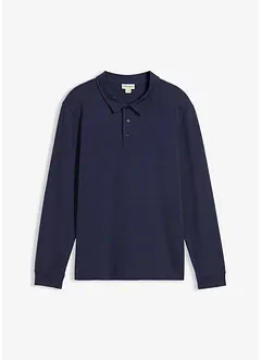 Poloshirt met lange mouwen van biologisch katoen, bonprix