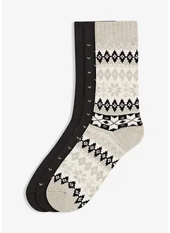 Thermosokken met binnenkant van zachte badstof (set van 3), bonprix