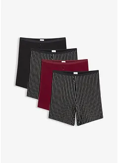Damesboxershorts met langere pijpen (4-pack), bonprix