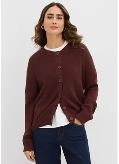 Fijn gebreid vest met ronde hals, bonprix