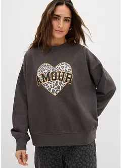 Oversized sweater van katoenmix, bonprix