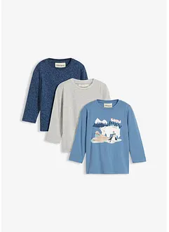 Longsleeve met biologisch katoen (set van 3), bonprix