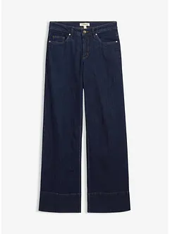 Wide leg jeans met biologisch katoen, mid waist, bonprix