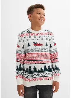 Fijngebreide trui met kerstmotieven, bonprix