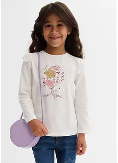 Longsleeve in een elastische biologische katoenmix (set van 2), bonprix