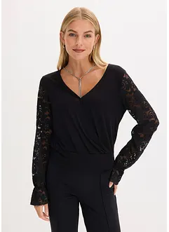 Longsleeve met kant, bonprix