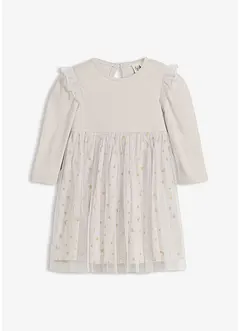 Baby jurkje met ruches en tule, bonprix