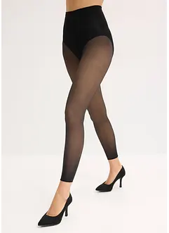 Warme legging in transparante look met Belly-Control en push-up, 50 den, bonprix