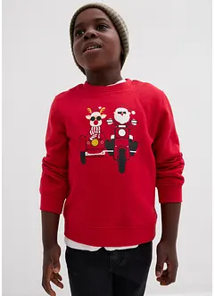 Sweater met kerstmotief van puur biologisch katoen, bonprix