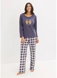 Pyjama met flanellen broek, bonprix