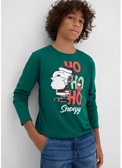Longsleeve Snoopy van katoen met een kerstmotief, Peanuts