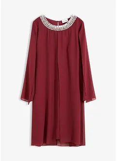 Chiffon jurk met strass-applicatie, bonprix