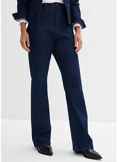 Loose straight jeans comfortabele tailleband met strass, bonprix