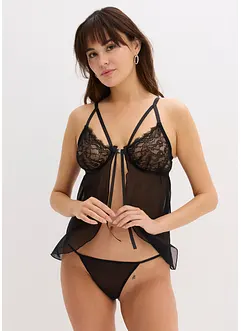 Babydoll + string (2-dlg. set), bonprix