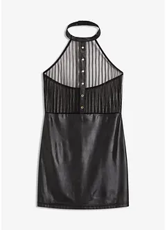 Sexy halter jurk in wetlook, bonprix