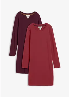 Jersey jurk (set van 2), bonprix
