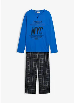 Pyjama van katoen met lange mouwen en knoopsluiting, bonprix