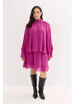 Chiffon jurk met volants, bonprix