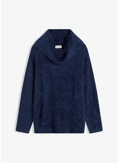 Oversized fluffy trui met een col, bonprix