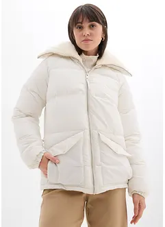 Gewatteerde jas met teddykraag, bonprix