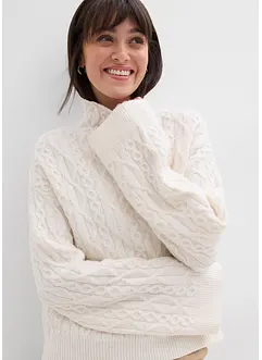 Trui met kabelpatroon, bonprix