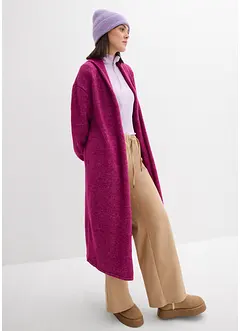 Lang gebreid vest in harige look, bonprix