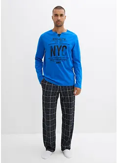 Pyjama van katoen met lange mouwen en knoopsluiting, bonprix