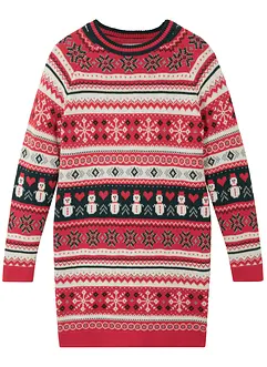 Meisjes gebreide jurk met wintermotieven, bonprix