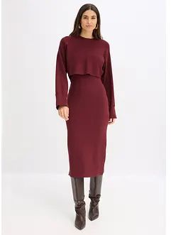 Gebreide jurk en shirt (2-dlg. set), bonprix