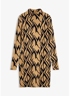 Accentuerende gebreide jurk met col, bonprix