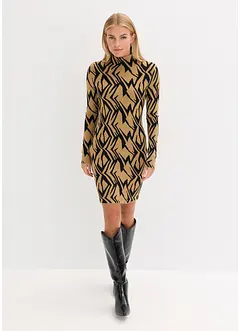 Accentuerende gebreide jurk met col, bonprix