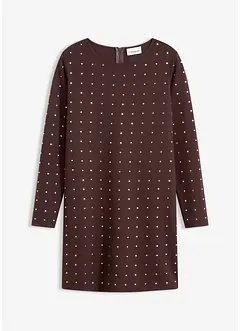 Jersey jurk met strass-applicaties, bonprix
