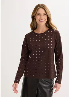 Longsleeve met strass-applicatie, bonprix