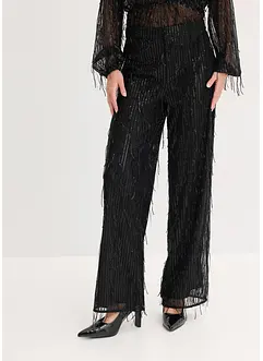 Paillettenbroek met franjes, bonprix