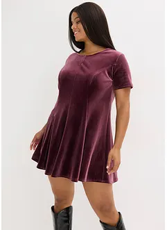 Mini jurk van zacht fluweel, bonprix