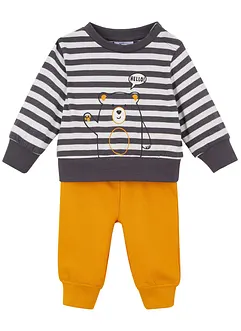 Baby shirt en sweatpants (2-dlg. set) van biologisch katoen, bonprix