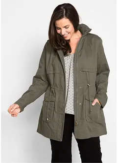 Katoenen parka met jersey voering, bonprix