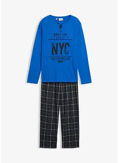 Pyjama van katoen met lange mouwen en knoopsluiting, bonprix