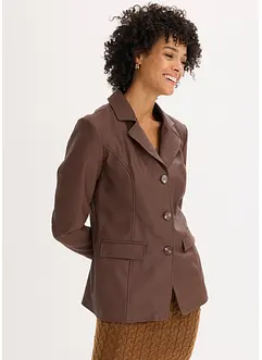 Lange blazer van imitatieleer, bonprix