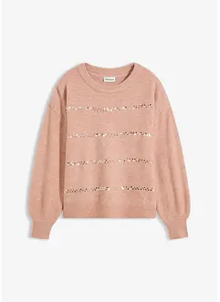 Boxy trui met pailletten, bonprix