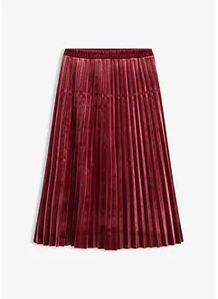 Plissé rok van zacht fluweel, bonprix