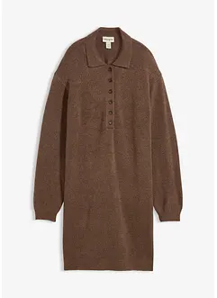 Korte gebreide jurk met knoopsluiting, bonprix