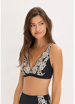 Bralette van tweekleurig kant, bonprix