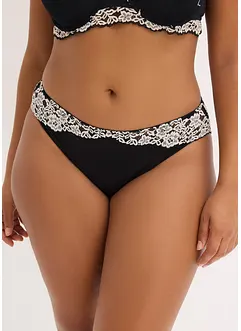 Slip van tweekleurig kant (set van 2), bonprix