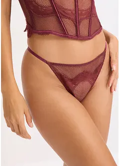 Tanga string met sierlijk kant, bonprix