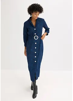 Twill jurk met riem (2-dlg. set), bonprix