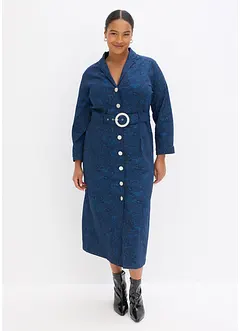 Twill jurk met riem (2-dlg. set), bonprix