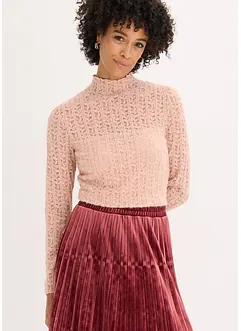 Colshirt met kant, bonprix