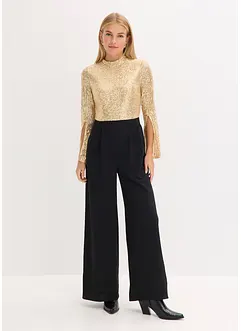 Jersey jumpsuit met pailletten, bonprix