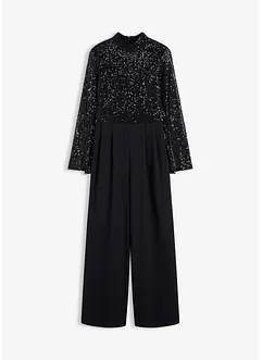 Jersey jumpsuit met pailletten, bonprix